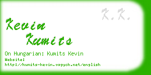 kevin kumits business card